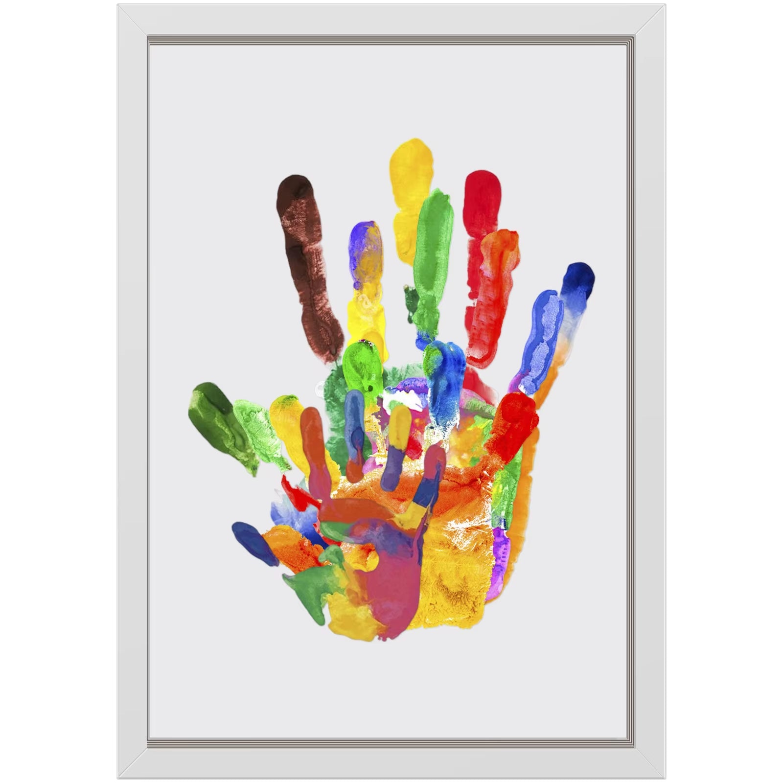 Family Handprint Kit Clear DIY Handmade Keepsake Wooden Frame Newborn Keepsake Baby Handprint and Footprint Kit for Parents